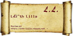 Lóth Lilla névjegykártya