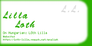 lilla loth business card